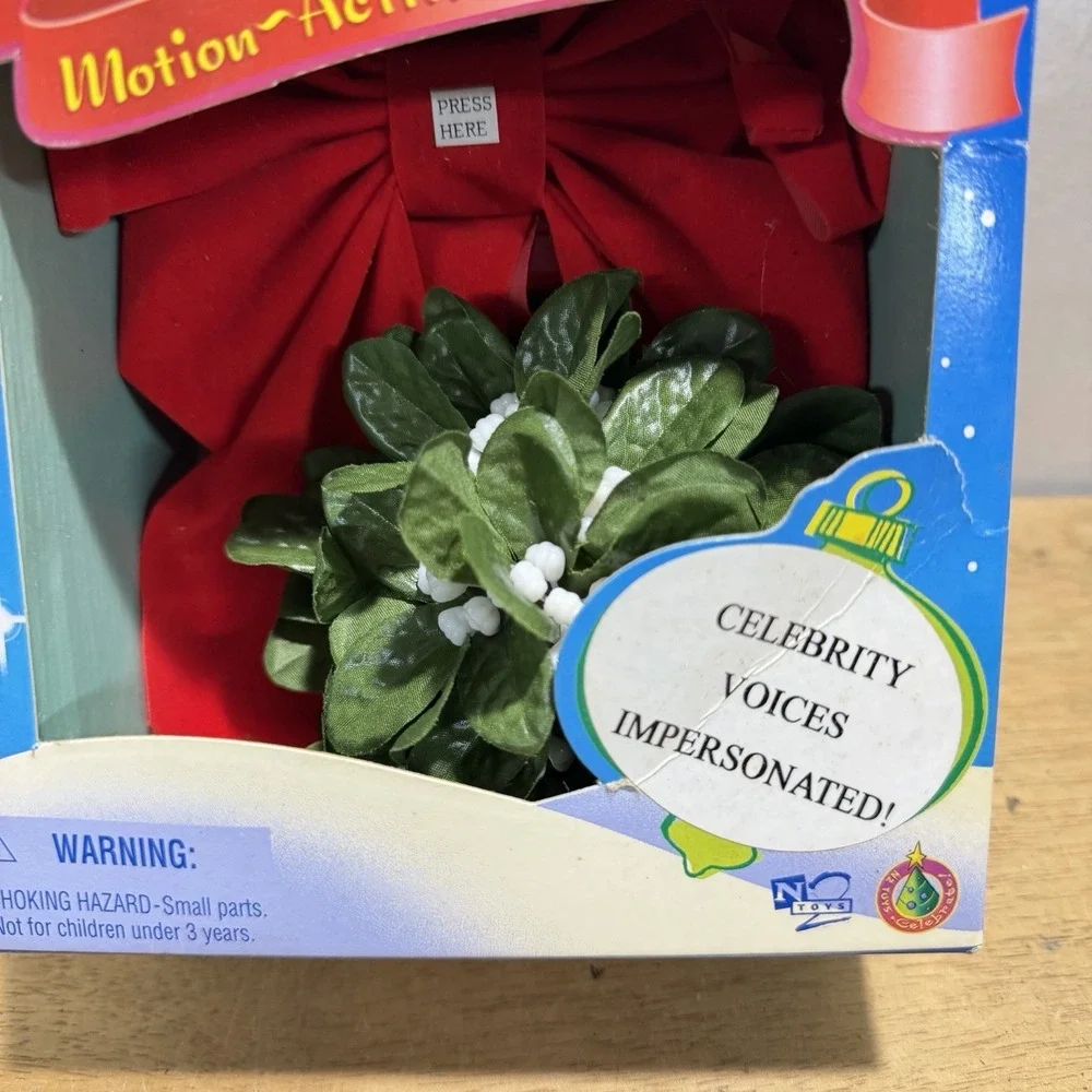 Magic Talking Mistletoe Animated Christmas Ornament Decoration N2 Toys 2002‎ New